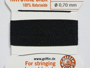 Parelzijde, maat 6, Black