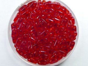 CZM-B-90080 2 hole Bar Beads 6x3 mm Czech Mates Siam Ruby