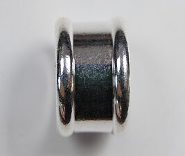 Magnetische 'bamboe'sluiting, 20x15 mm, Zilverkleurig - Afbeelding 3