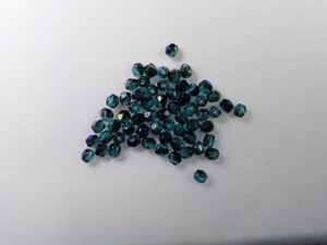FP1-03-60150BR Blue Iris Teal Czech Glass Facet Firepolish 3mm 50 stuks - Afbeelding 1