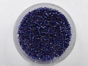 DB-11-0278 Lined Dark Blue Luster Miyuki Delica's 11/0