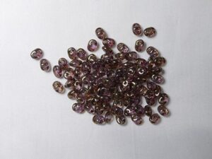 SD-00030LG Luster Transparent Gold Smoked Topaz Matubo SuperDuo 10 gram