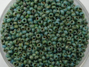 M-11-4514 Opaque Picasso Turquoise 10 gram - Afbeelding 1
