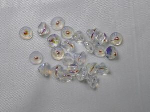 Button Beads, Crystal Full AB 50 Pc.