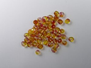 FP1-04-3912K Dual Coated Fuchsia/Lemon Czech Glass Facet Firepolish 4mm 50 stuks