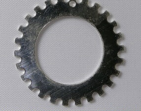 Tandwieltje 'notched washer' 1 inch (2,5 cm) Sterling Zilver