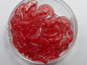 CZM-CR-S0008CR 2 hole Crescent Beads, 10x3 mm, Czech Mates, ColorTrends: Fiesta - Afbeelding 1