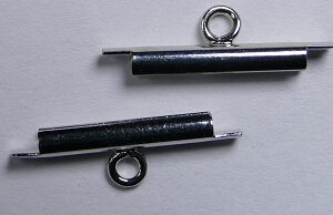 M-TUBE-S-15 lichtzilverkleur Miyuki Slide End Tubes 15 mm