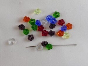 Czech Glass bloemetjes, 25 stuks - Afbeelding 1