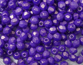 FP1-03-24110AL Gold Shine Purple Czech Glass Facet Firepolish 3mm 50 stuks