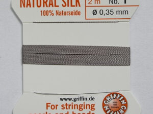 Parelzijde, maat 1, Grey