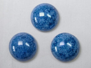 CAB-R18-63020-15464 Blue Turquoise Lumi Czech Round Cabochon 18 mm
