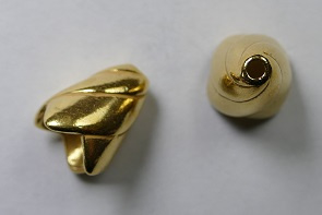 Eindkapjes, kegelvorm spiraal, 13 mm, Gold Plated