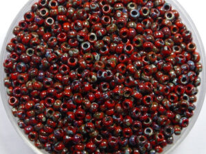 M-11-4513 Opaque Picasso Red Garnet 10 gram - Afbeelding 1
