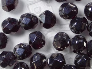 FP1-06-90110L Luster Garnet Czech Glass Facet Firepolish 6 mm 25 stuks