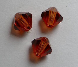 SW-05-INRE 5 mm Indian Red Swarovski Element Bicones - Afbeelding 1