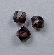 3 mm Burgundy Swarovski Element Bicones - Afbeelding 1