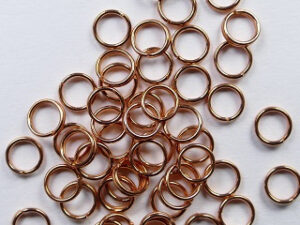 SR-05-K Splitringetjes, koperkleur 5 mm - Afbeelding 1