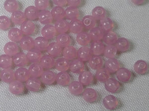 03-R-71010 Milky Pink Round 3 mm. 100 Pc. - Afbeelding 1
