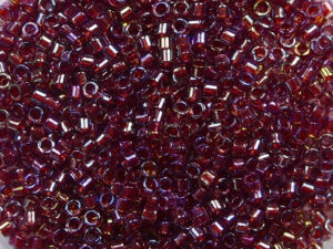 DB-11-2375 Fancy Lined Red Miyuki Delica's 11/0