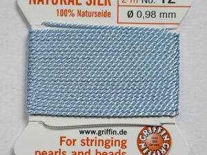 Parelzijde, maat 12, Turquoise