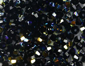 3 mm Jet AB Swarovski Element Bicones