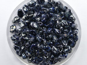 GB-23980-43400 Gekko beads, 3x5 mm, Jet Picasso - Afbeelding 1