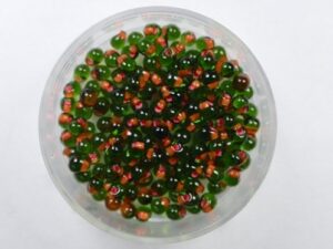 M-D-4-F59 Coral Lined Olivine Miyuki Drops 3,4 mm
