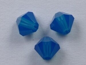 SW-04-CBO 4 mm Caribbean Blue Opal Swarovski Element Bicones - Afbeelding 1