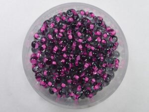 M-D-4-F55 Pink Lined Black Diamond Miyuki Drops 3,4 mm