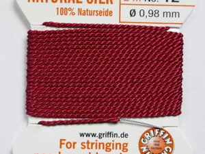 Parelzijde, maat 12, Garnet
