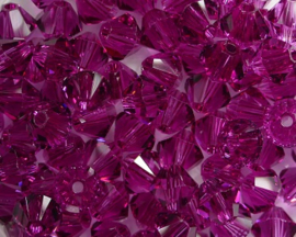 SW-05-FU 5 mm Fuchsia Swarovski Element Bicones - Afbeelding 2