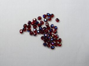 FP1-03-90080BR Blue Iris Siam Ruby Czech Glass Facet Firepolish 3mm 50 stuks - Afbeelding 1