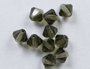 PrBic-06-BLDI Black Diamond Preciosa Bicones 6 mm 10 stuks