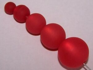 Pol-r04-04 4 mm Polaris ronde kraal, rood - Afbeelding 1