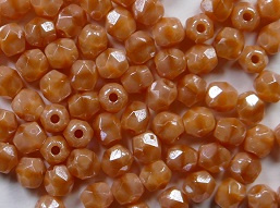 FP1-03-74020LO Luster Pink Coral Czech Glass Facet Firepolish 3mm 50 stuks - Afbeelding 1