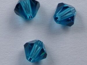 SW-04-BLZIR 4 mm Blue Zircon Swarovski Element Bicones - Afbeelding 1