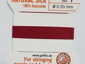 Parelzijde, maat 1, Garnet