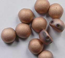 CAB-2-hole-00030-27170 2-hole Cabochons, 6 mm, Crystal Capri Gold Full Matted - Afbeelding 1
