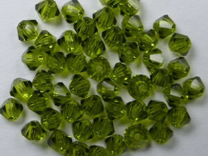PrBic-03-OL Olivine Preciosa bicones 3 mm 50 stuks - Afbeelding 1