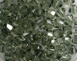 SW-05-BKD 5 mm Black Diamond Swarovski Element Bicones - Afbeelding 2