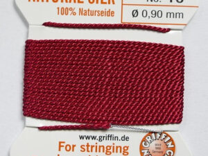 Parelzijde, maat 10, Garnet