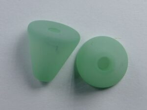 Pol-keg10-23 10 mm Polaris kegel kraal, mintgroen