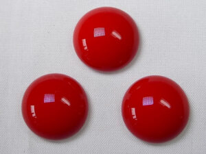 CAB-R18-93190 Red Coral Czech Round Cabochon 18 mm