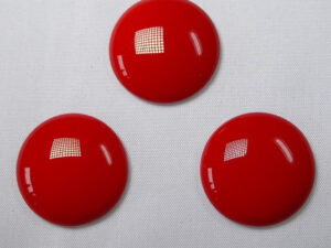 CAB-R24-93190 Red Coral Czech Round Cabochon 24 mm - Afbeelding 1