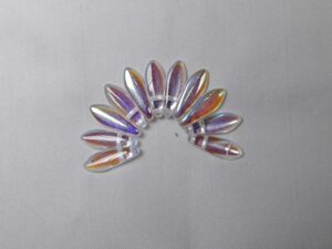 CMD-00030X 2 hole Daggers, 5x16 mm, Czech Mates, Crystal AB