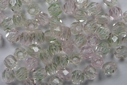 FP1-03-57701 Green-Pink Czech Glass Facet Firepolish 3mm 50 stuks