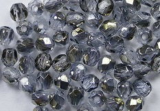 FP1-03-30010ZR Bronze Iris Light Sapphire Czech Glass Facet Firepolish 3mm 50 stuks - Afbeelding 1