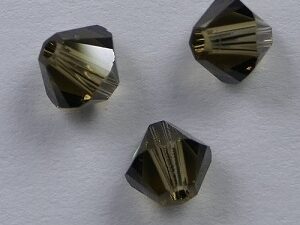 SW-04-SMKQ 4 mm Smoky Quartz Swarovski Element Bicones - Afbeelding 1