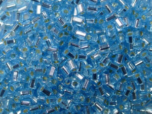 MH-11-0018 Silver Lined Aqua Miyuki Rocailles hex cut 11/0